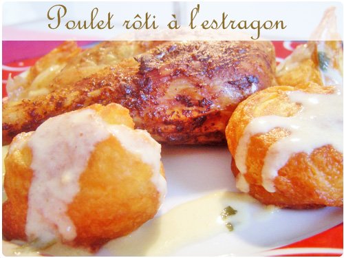poulet-estragon2 Poulet rôti à la moutarde d’estragon