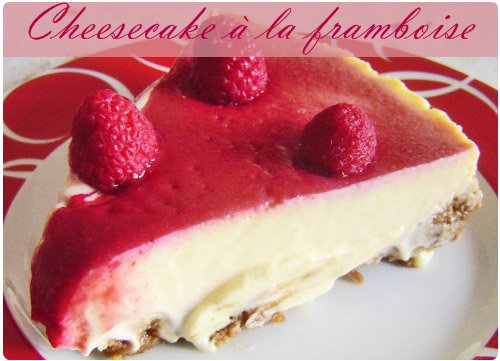 cheesecake-framboise1 Cheesecake à la framboise et coulis de fruits rouges