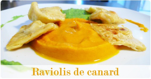 concours-printemps-legumes11 Raviolis de canard sur duo de veloutés