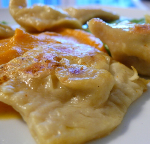 concours-printemps-legumes31 Le printemps des légumes : Raviolis de canard sur duo de veloutés