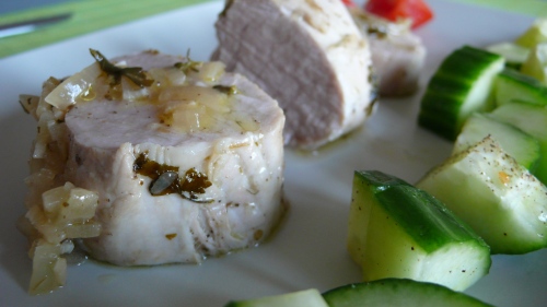 Filet mignon mariné aux herbes