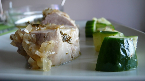 Filet mignon mariné aux herbes