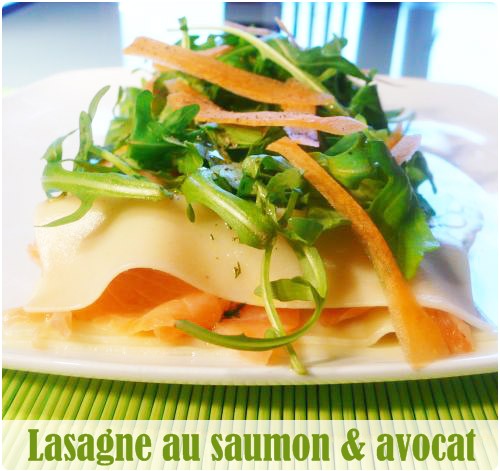 lasagne-saumon-avocat1 Mille feuilles de lasagne au saumon fumé et légumes