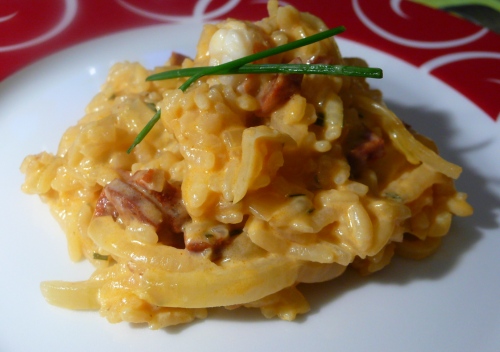 Risotto au gambas et chorizo : le duo gagnant ;) Risotto au gambas et chorizo : le duo gagnant ;)