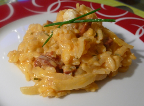Risotto au gambas et chorizo : le duo gagnant ;) Risotto au gambas et chorizo : le duo gagnant ;)