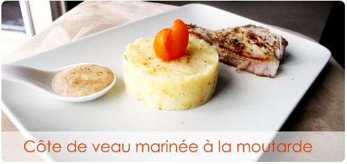 cote-veau-ecrases-pdt1 Côtes de veau marinées à la moutarde ancienne – écrasée de pommes de terre au romarin