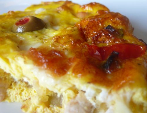 omelette-italienne Omelette à litalienne au poulet et mozza