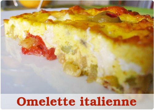 omelette-italienne31 Omelette à l’italienne au poulet et mozza