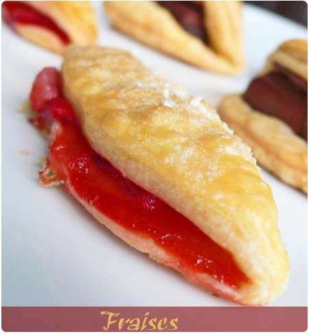 chausson-fraise1 Gouter improvisé : variation autour des petits chaussons