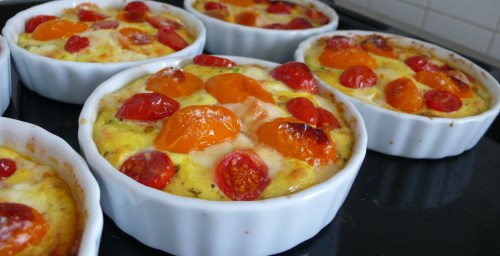 clafoutis-cerise-step5 Clafoutis de tomates cerises au saint paulin