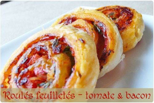 feuilletee-bacon-tomate Roulés feuilletés à la tomate et au bacon