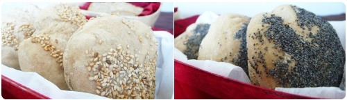 pain-rond Petits pains au seigle – graines de sésame, de pavot ou de courge