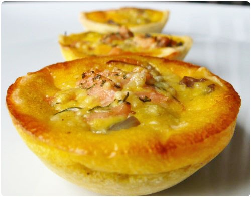 tartelette-champignon-saumon31 Mini quiche de champignons au saumon fumé
