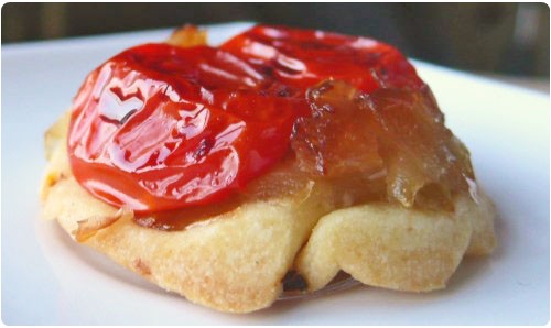 tatin-oignon-tomate21 Mini tatin de tomates cerises et oignon