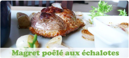 assiettes-2-magrets21 Magret de canard poêlé aux échalotes
