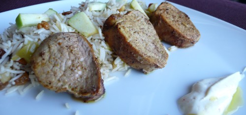 filet-mignon-colombo2 Filet mignon au colombo et riz aux fruits secs et pomme