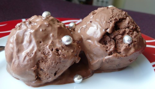 glace-chocolat Délicieuse glace au chocolat noir