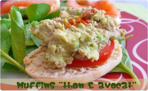 muffin-avocat21 Muffin anglais au thon à l’avocat