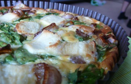tarte-herbe-fromage Tarte aux échalotes confites et chèvre de Chavignol