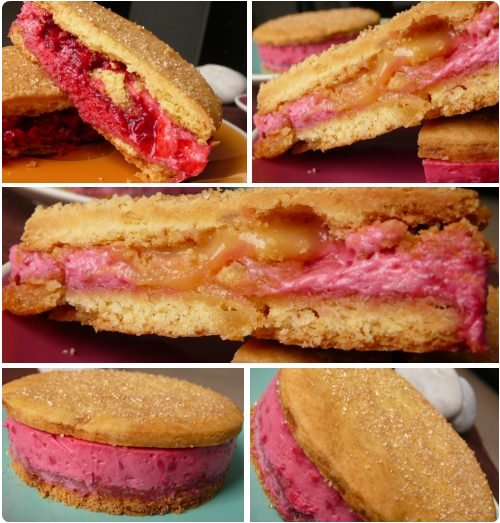 macaron-breton4 Macarons bretons, bavarois framboise et coeur coulant