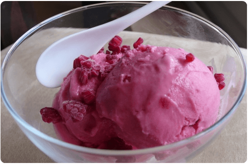 glace-framboise2 Sorbet à la framboise en vidéo