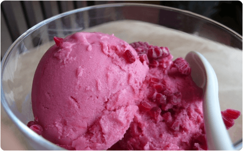 glace-framboise3 Sorbet à la framboise en vidéo