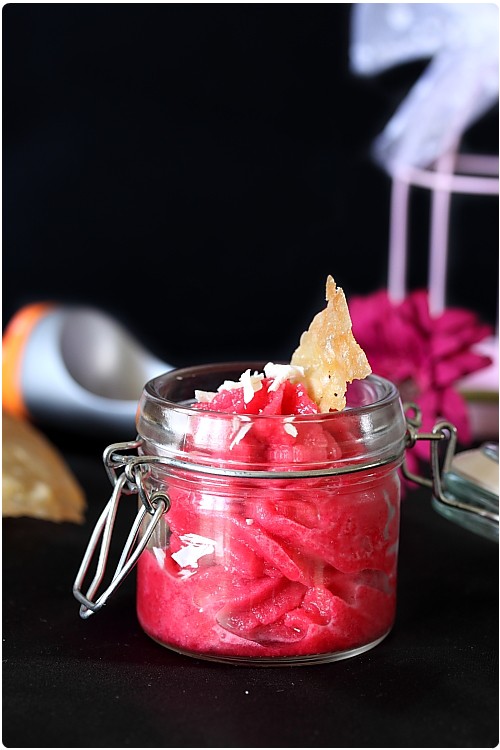 sorbet-fraise Sorbet à la fraise