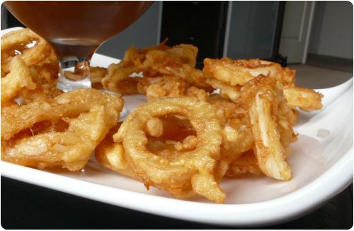 beignet-encornet Beignets de calamar sauce balsamique