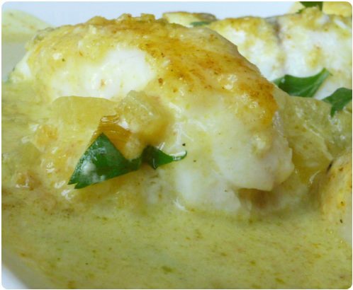 Médaillons de lotte au curry et citron vert