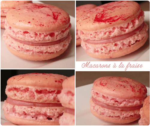 macaron-fraise4 Macarons à la fraise