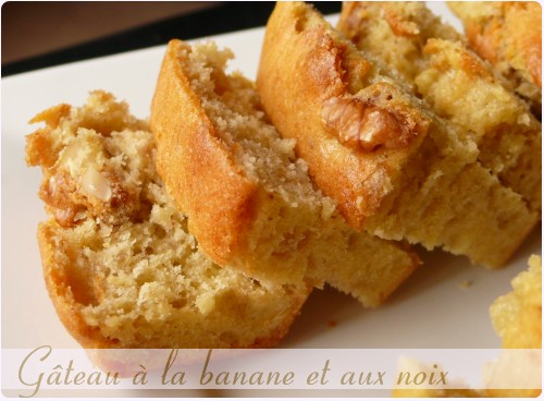 Gâteau de bananes et noix