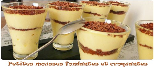 mousse-petit-suisse Mousses de petit suisse au chocolat blanc, éclats noirs