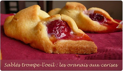 sable-oranais Sablés “trompe l’oeil” : oranais aux cerises