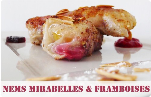 nems-fruites Nems aux mirabelles et framboises