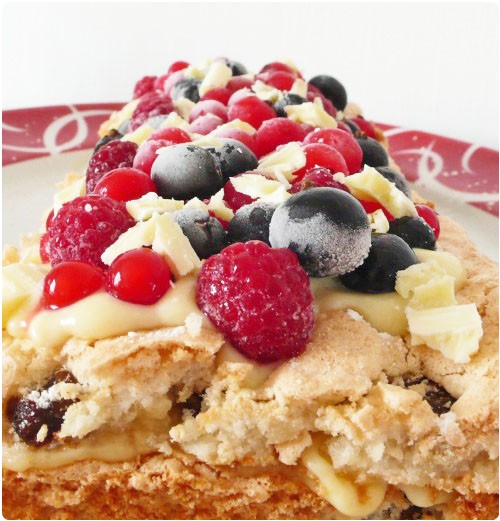 buche-banane-rhum-fruit-rouge3 Bûche à la banane, rhum et fruits rouges