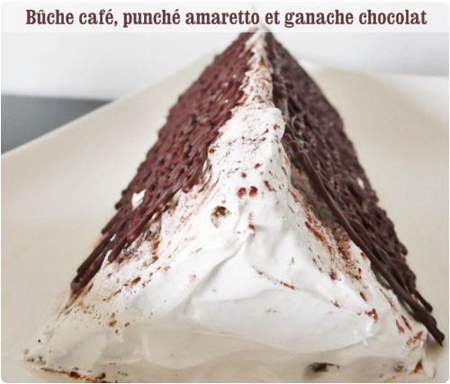 buche-cafe-ameretto3 Bûche café punché amaretto, ganache chocolat