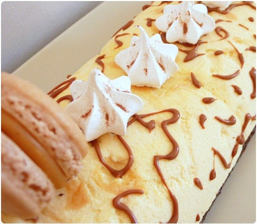 Bûche caramel truffée chocolat