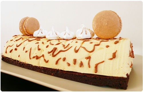 Bûche caramel truffée chocolat