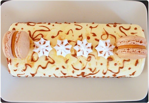 Bûche caramel truffée chocolat