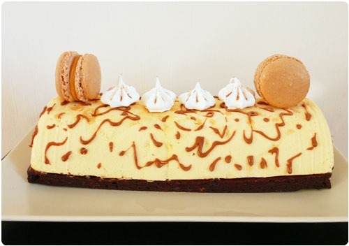 Bûche caramel truffée chocolat