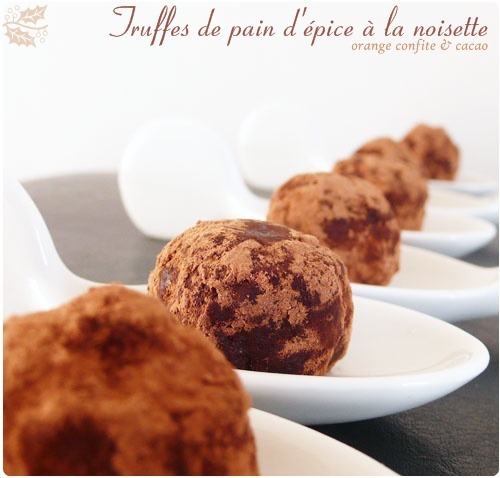 truffe-pain-epice-orange-cacao2 Truffes de pain dépice à la noisette, écorces dorange confites et cacao