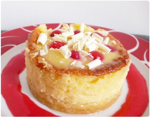 Cheesecake au limoncello curd et coulis groseille